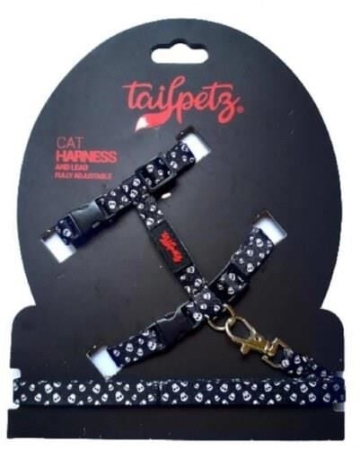 Tailpetz Cat Harness Kedi Göğüs Tasması Boo Desenli
