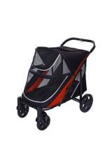 Eurodog Katlanabilir Köpek Arabası Siyah Kırmızı (05621) 112x65x100 Cm