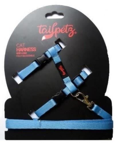 Tailpetz Cat Harness Kedi Göğüs Tasması Mavi