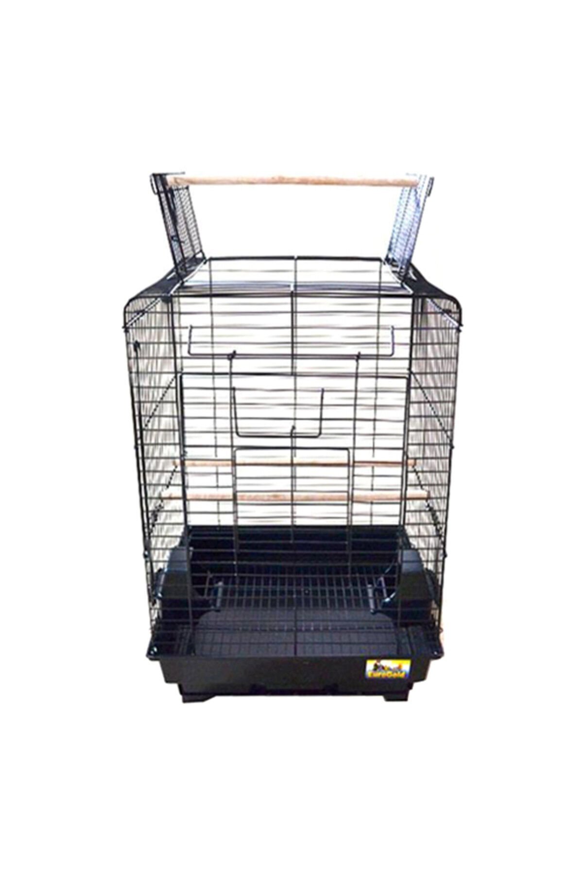 EuroGold Papağan Kafesi Siyah 40.5x40.5x59.5cm 1604as