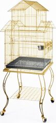 EuroGold Sehpalı Papağan Kafesi Gold (51 x 51 x 139)