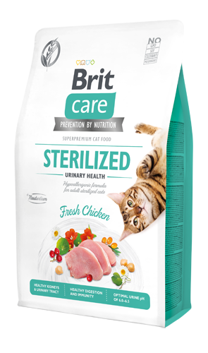 Brit Care Tahılsız Tavuk Etli Kısırlaştırılmış Üriner Destekli Yetişkin Kedi Maması 2 KG