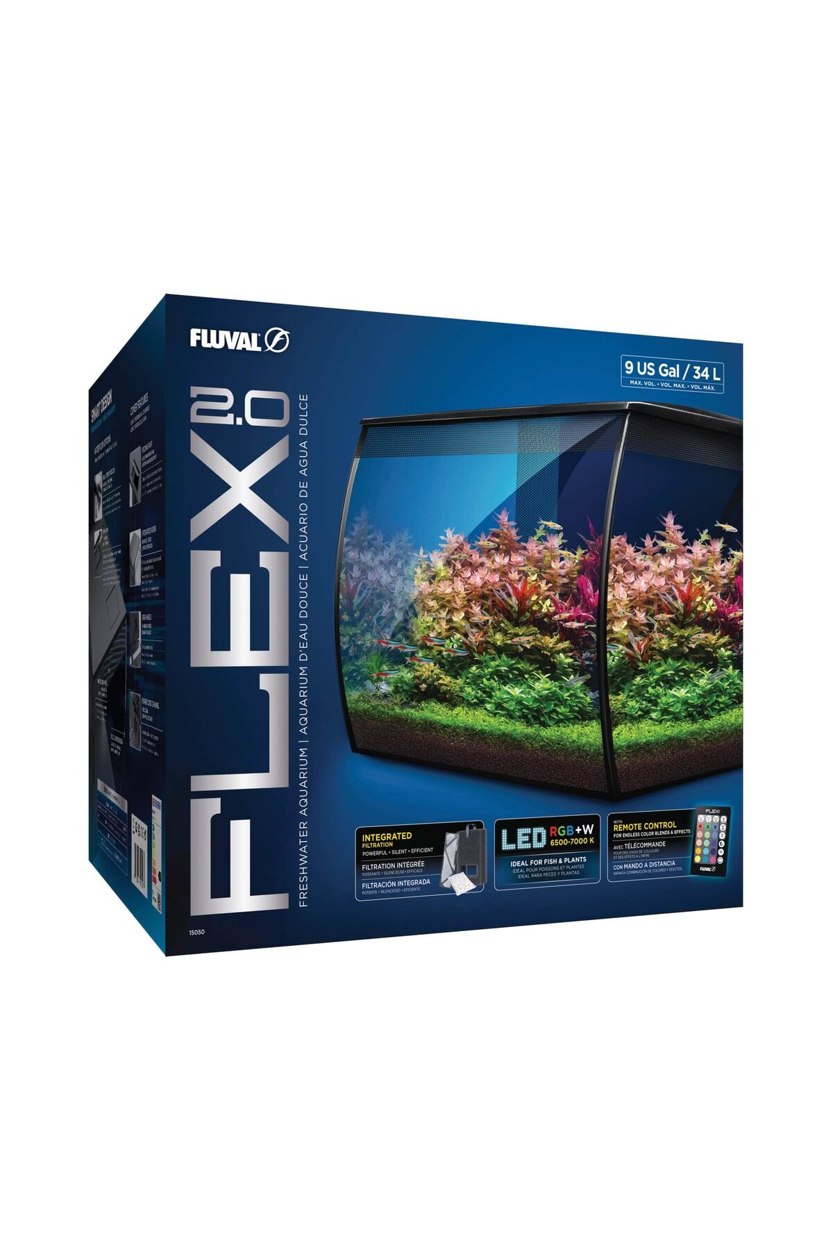 Fluval Flex 2.0 Akvaryum Siyah 34L