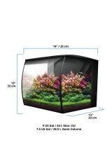 Fluval Flex 2.0 Akvaryum Siyah 34L