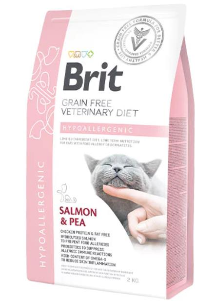 Brit Veterinary Diet Hypo-Allergenic Cilt Sağlığı Destekleyici Tahılsız Kedi Maması 2kg