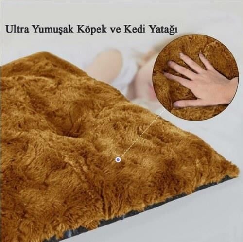 Patiderm Peluş Kedi ve Köpek Yatağı Yer Minderi - Karışık Renk XLarge