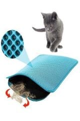 PET PRETTY ELEKLİ KEDİ TUVALET PASPASI TURKUAZ 50x60 cm