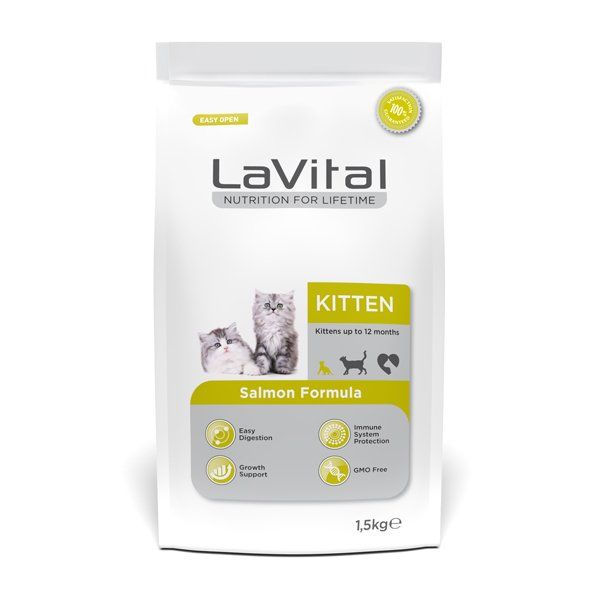 Lavital Kitten Somonlu Yavru Kedi Maması 1,5 Kg