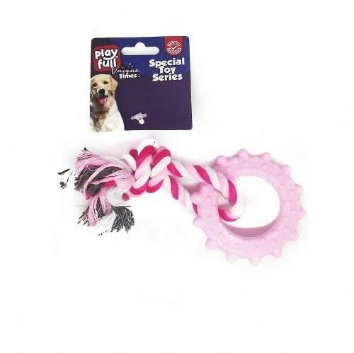 Playfull Plastik ve İpli Köpek Oyuncağı 18 Cm