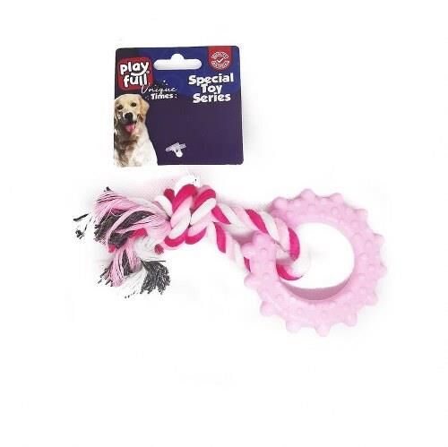 Playfull Plastik ve İpli Köpek Oyuncağı 18 Cm
