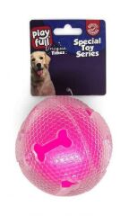 Playfull Kemik Desenli Kauçuk Köpek Oyuncağı 7,5 Cm