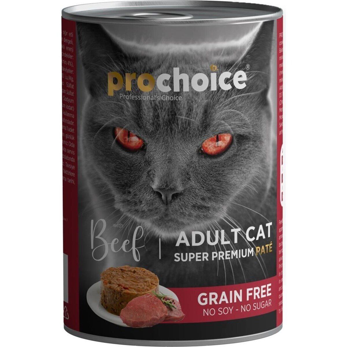 Prochoice Sığır Etli Pate Konserve Yetişkin Kedi Maması 400 G