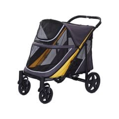 EuroDog Katlanabilir Köpek Arabası Gri Sarı 112x65x100 Cm