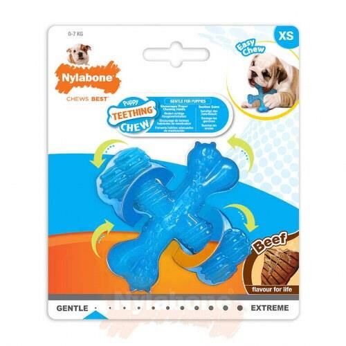 Nylabone Biftek Aromalı Yavru Köpek Çiğneme Kemiği XS