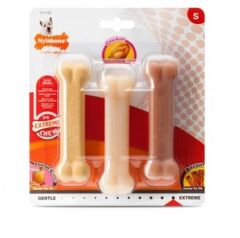 Nylabone Fıstık Ezmesi, Tavuk ve Domuz Pastırması Aromalı Köpek Çiğneme Seti S