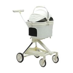EuroDog Katlanabilir Köpek Arabası Beyaz 66x52x110 cm