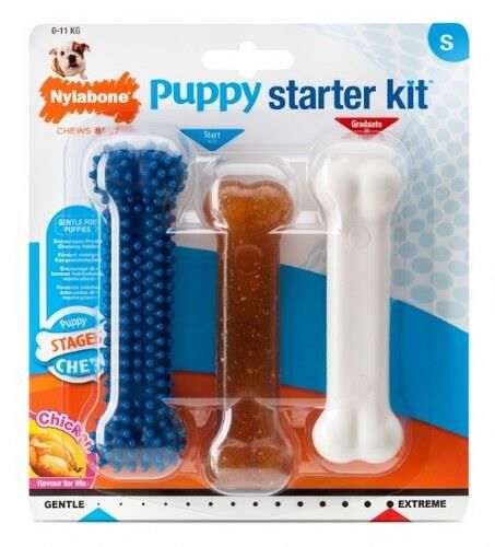 Nylabone Tavuk Aromalı Yavru Köpek Başlangıç Kiti S