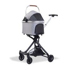 EuroDog Katlanabilir Köpek Arabası Gri 83x48,5x110 cm