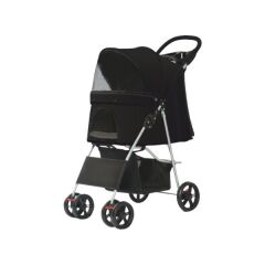 EuroDog Katlanabilir Köpek Arabası Siyah 80,5x40,5x101